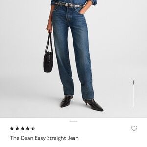 Madewell Straight Leg Jeans in Dark Blue